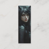 Anime Wolf Girl Mini Visitekaartje (Voorkant)