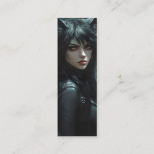 Anime Wolf Girl Mini Visitekaartje