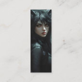 Anime Wolf Girl Mini Visitekaartje (Achterkant)
