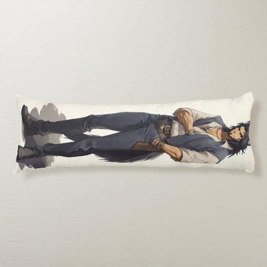 Anime Wolf Zaddy Lichaamskussen (Voorkant)