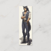 Anime Wolf Zaddy Mini Visitekaartje (Achterkant)