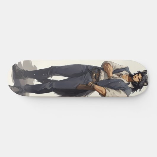 Anime Wolf Zaddy Persoonlijk Skateboard (Horizontaal)
