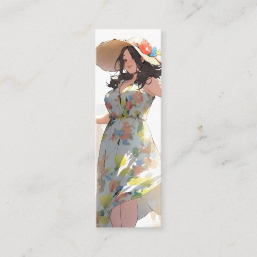 Anime Woman Plus Size Mini Visitekaartje (Voorkant)