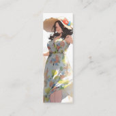 Anime Woman Plus Size Mini Visitekaartje (Achterkant)