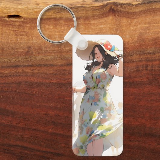 Anime Woman Plus Size Sleutelhanger (Voorkant)