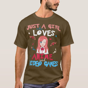 Anime Women Teen Girl die van videospelletjes T-Sh T-shirt