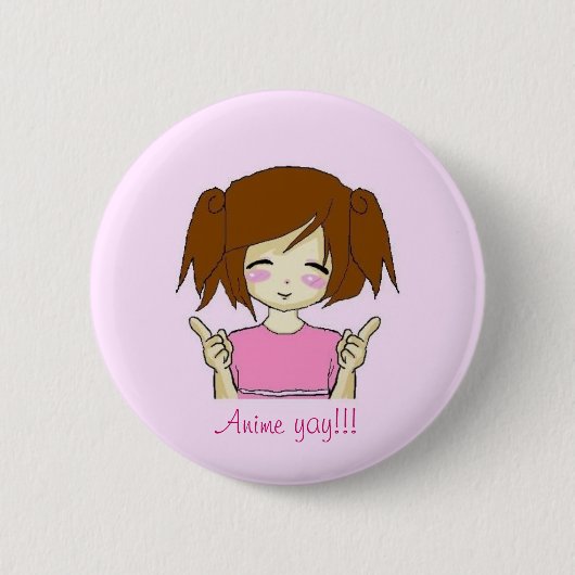 Anime Yay!! knoop Ronde Button 5,7 Cm (Voorkant)