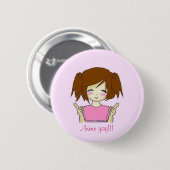 Anime Yay!! knoop Ronde Button 5,7 Cm (Voorkant /achterkant)