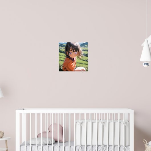 Anime Youngster in de Natuur Poster (Kinderkamer 2)