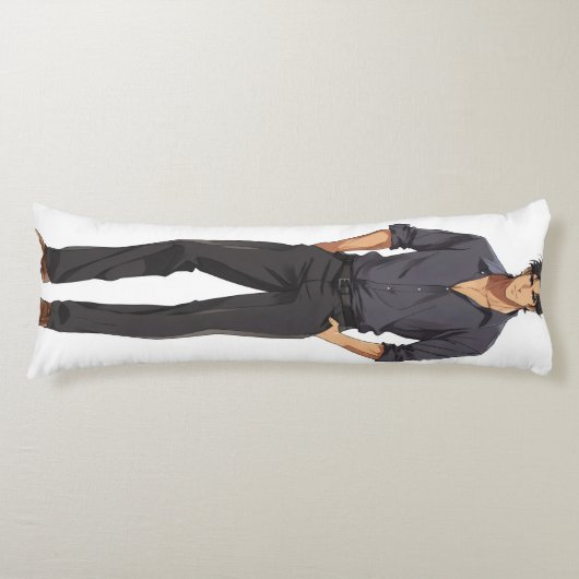 Anime Zaddy Handsome Man Lichaamskussen (Voorkant)