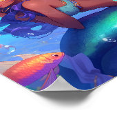 Anime Zeemeermin Meisje Fantasy Kunst Poster (Hoek)