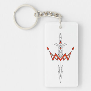Anime, zwaarden, fantasie, esthetiek sleutelhanger