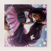 Anime Zwart Vrouw Karakter Animecore Legpuzzel (Horizontaal)