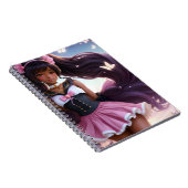 Anime Zwart Vrouw Karakter Animecore Notitieboek (Rechterzijde)