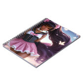 Anime Zwart Vrouw Karakter Animecore Notitieboek (Linkerzijde)