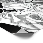 Anime zwarte en witte panda | AI Art Poster (Hoek)