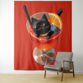 ANIME ZWARTE KAT  WANDKLEED (In situ)