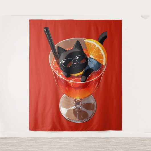 ANIME ZWARTE KAT  WANDKLEED (Voorkant)