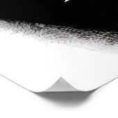 Anime zwarte, witte en rode draak | AI Art Poster (Hoek)