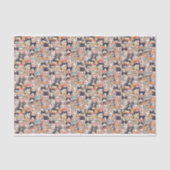 Animekatten die het patroon herhalen tissuepapier (Voorkant)