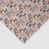 Animekatten die het patroon herhalen tissuepapier (Detail)