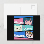 Animekatten Ramen Manga Cosplay Japan Kawaii Cadea Briefkaart (Voorkant / Achterkant)