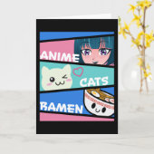 Animekatten Ramen Manga Cosplay Japan Kawaii Cadea Kaart (Gele Bloem)