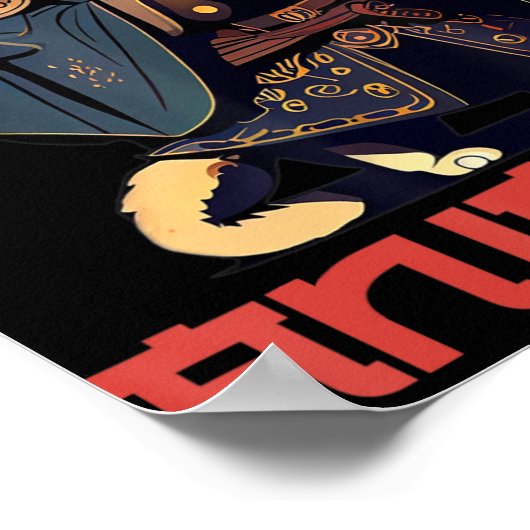 ANIMEOW Fun Cute Samurai Kawaii Cat Ninja Costume Poster (Hoek)