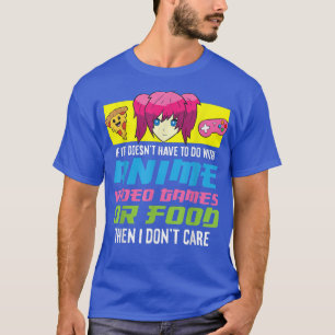 Animes Video Games en Food otaku Girl Pizza Gamin T-shirt