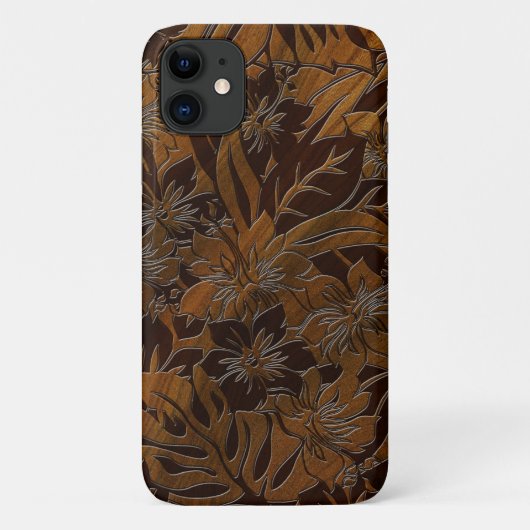 Anini Beach Faux Wood Hawaiian Case-Mate iPhone Case (Achterkant)