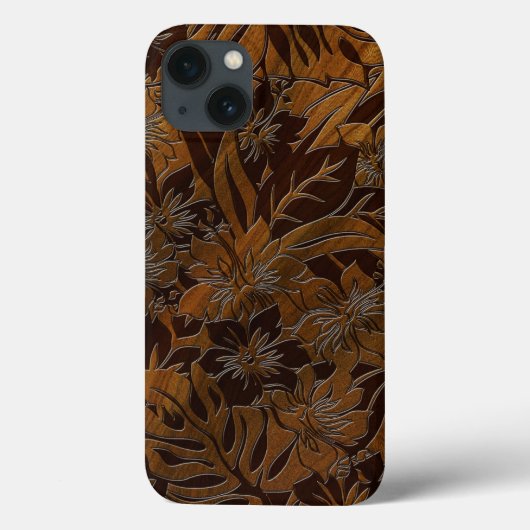 Anini Beach Faux Wood Hibiscus iPad Mini Case (Achterkant)
