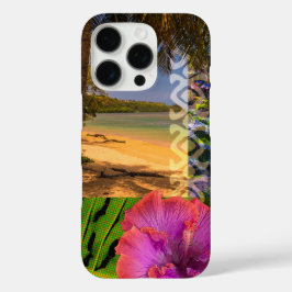 Anini Beach, Kauai Hawaiian Collage  iPhone 16 Pro Hoesje