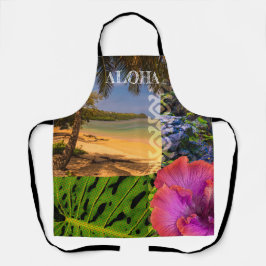 Anini Beach, Kauai Hawaiian Collage Schort