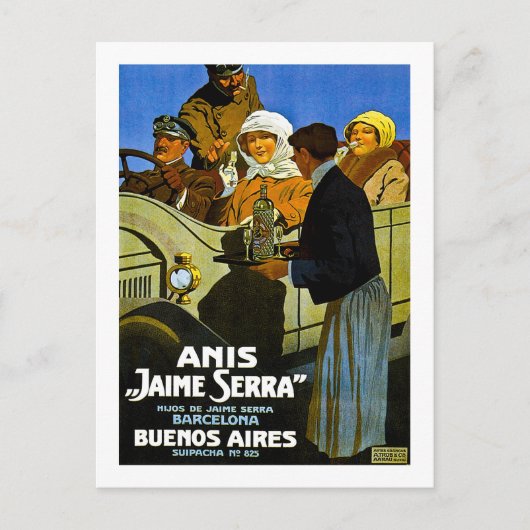 Anis Jaime Serra Buenos Aires - Vintage Ad Briefkaart (Voorkant)