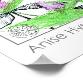 Anise Hyssop Purple Flowers Medicinale Kruid Poster (Hoek)