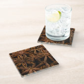 Anise Stars Pattern Glazen Onderzetter (Schuin)