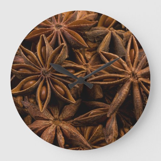 Anise Stars Pattern Grote Klok (Voorkant)