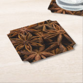 Anise Stars Pattern Kartonnen Onderzetters (Gekanteld)