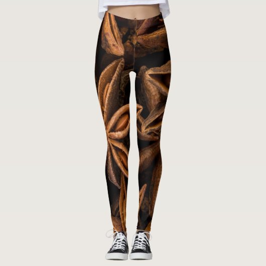 Anise Stars Pattern Leggings (Voorkant)