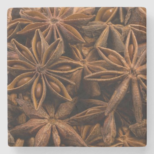 Anise Stars Pattern Stenen Onderzetter (Voorkant)
