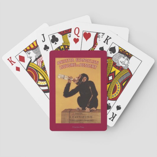 Anisetta Evangelisti Liquore da Dessert Pokerkaarten (Achterkant)