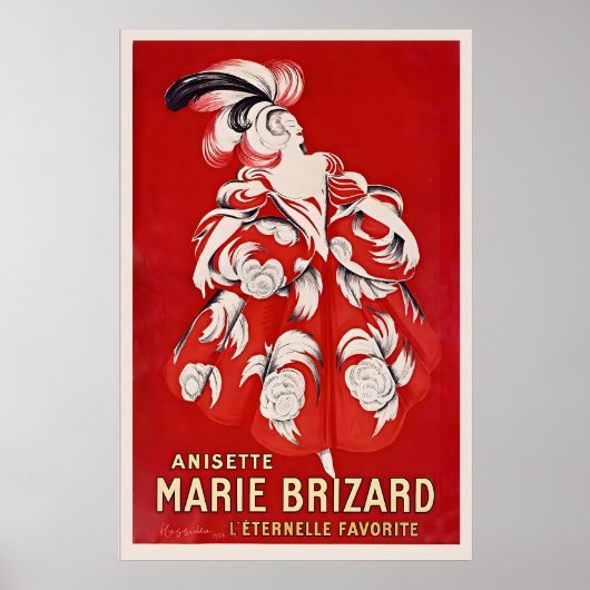 Anisette Marie Brizard Frans Alcohol Keuken Poster (Voorkant)