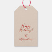 Anisette Red Gift Tags Cadeaulabel (Achterkant)
