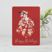 Anisette Red Holiday Flat Card Feestdagenkaart (Staand voorkant)