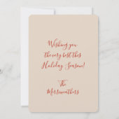 Anisette Red Holiday Flat Card Feestdagenkaart (Achterkant)