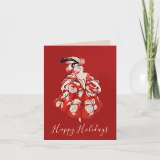 Anisette Red Holiday Folded Card Feestdagen Kaart