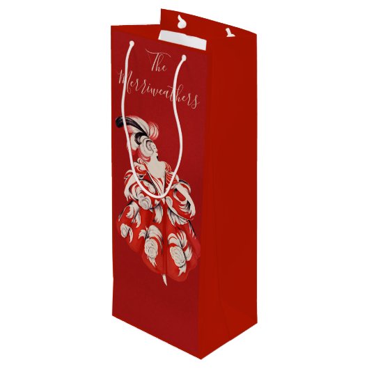Anisette Red Wine Gift Bag Wijn Cadeautas (Achterkant Gekanteld)