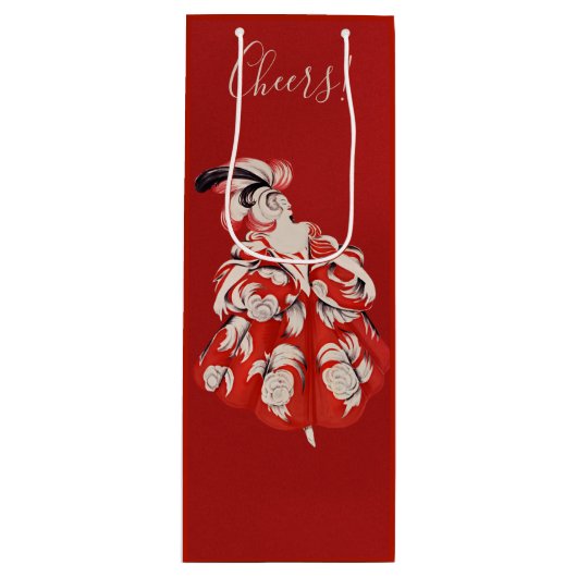 Anisette Red Wine Gift Bag Wijn Cadeautas (Voorkant)