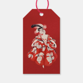 Anisette rode cadeaublaadjes cadeaulabel