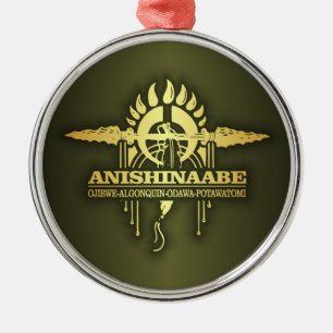 Anishinaabe 2o metalen ornament